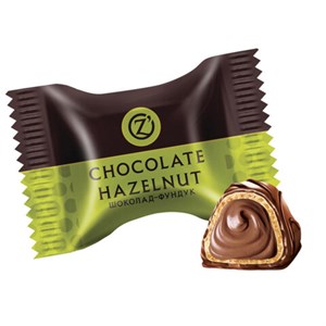 Конфеты вафельные O'ZERA "Chocolate Hazelnut" с начинкой из фундучной пасты в шоколаде, гофрокороб 2 кг, ВК414 - фото 2708078