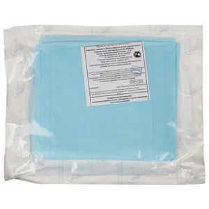 Простыня голубая стерильная 140х200 см, ламинированный спанбонд 40 г/м2, ГЕКСА - фото 2708565
