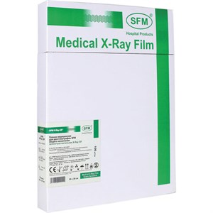 Рентгеновская пленка зеленочувствительная, SFM X-Ray GF, КОМПЛЕКТ 100 л., 24х30 см, 629099 - фото 2709417