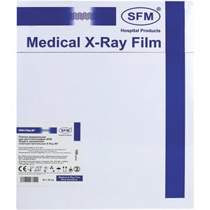Рентгеновская пленка синечувствительная, SFM X-Ray BF, КОМПЛЕКТ 100 л., 24х30 см, 629033 - фото 2709432