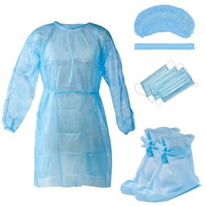 Комплект одежды защитный стерильный (халат, шапочка, маска, бахилы), NF - фото 2710005