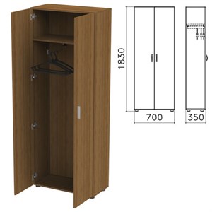 Шкаф для одежды "Канц", 700х350х1830 мм, цвет орех пирамидальный, ШК40.9 - фото 2710153