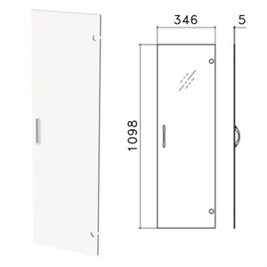 Дверь СТЕКЛО, средняя, "Канц", 346х5х1098 мм, БЕЗ ФУРНИТУРЫ, ДК35 - фото 2710164
