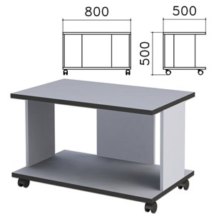 Стол журнальный "Монолит", 800х500х500 мм, цвет серый, ЖМ02.11 - фото 2710303