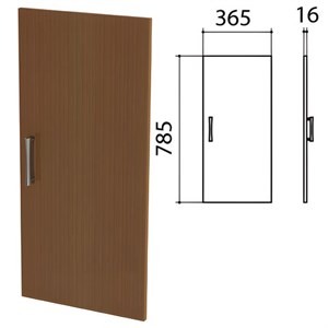 Дверь ЛДСП низкая "Монолит", 365х16х785 мм, цвет орех гварнери, ДМ41.3 - фото 2710517
