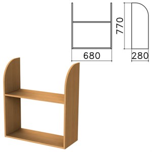 Полка навесная настенная "Монолит", 680х280х770 мм, цвет бук бавария, ПМ40.1 - фото 2710530