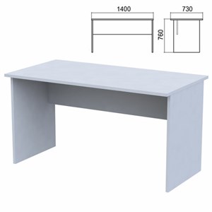 Стол письменный "Арго", 1400х730х760 мм, серый - фото 2711000