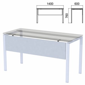 Царга к столам на металлокаркасе "Арго", шириной 1400 мм, серый - фото 2711180