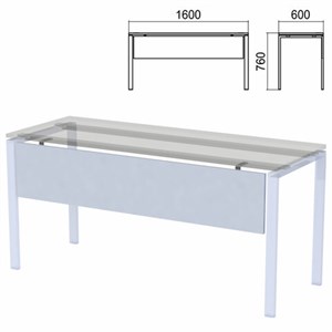 Царга к столам на металлокаркасе "Арго", шириной 1600 мм, серый - фото 2711184