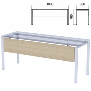 Царга к столам на металлокаркасе "Арго", шириной 1800 мм, ясень шимо - фото 2711193