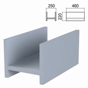 Подставка под системный блок "Арго", 250х460х220 мм, серый - фото 2711283