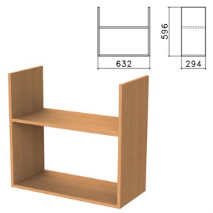 Полка навесная настенная "Бюджет", 632х294х596 мм, груша ароза, 402668-336 - фото 2711986