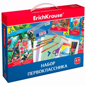 Набор школьных принадлежностей в подарочной коробке ERICH KRAUSE, 43 предмета, 45413 - фото 2713548