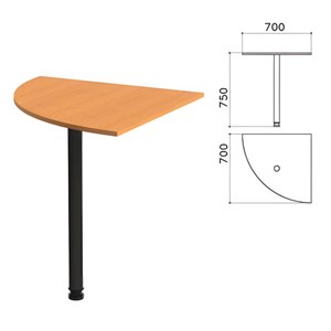 Стол приставной угловой "Фея", 700х700х750 мм, цвет орех милан (КОМПЛЕКТ) - фото 2720140