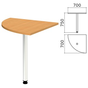 Стол приставной угловой "Монолит", 700х700х750 мм, цвет бук бавария (КОМПЛЕКТ) - фото 2720224