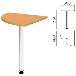 Стол приставной угловой "Монолит", 600х600х750 мм, цвет бук бавария (КОМПЛЕКТ) - фото 2720266