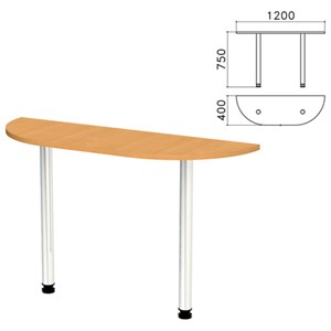 Стол приставной полукруг "Монолит", 1200х400х750 мм, цвет бук бавария (КОМПЛЕКТ) - фото 2720334