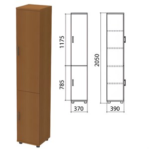 Шкаф закрытый "Монолит", 370х390х2050 мм, цвет орех гварнери (КОМПЛЕКТ) - фото 2720525