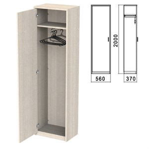 Шкаф для одежды "Арго", 560х370х2000 мм, ясень шимо (КОМПЛЕКТ) - фото 2722682