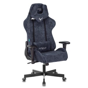 Кресло компьютерное Zombie VIKING KNIGHT, 2 подушки, ткань, синее, 1372993 - фото 2822888