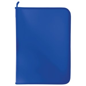 Папка для документов и тетрадей на молнии пластиковая BRAUBERG А4, 320х230 мм, синяя, 271715 - фото 2823097