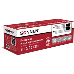 Картридж лазерный SONNEN (SH-Q2612XL) для HP LJ 1010/1012/1015/1018/1020/1022/M1319F/3020/3030/3050/3052, ресурс 6000 стр., 364094 - фото 3024011