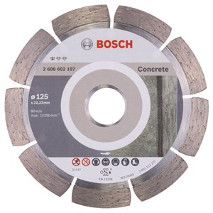 Диск алмазный сегментный 125х22,23 мм, толщина 1,6 мм, сухая резка, BOSCH Stf Concrete 2608602197 - фото 3024530