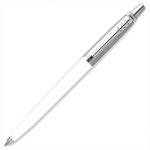 Ручка шариковая PARKER "Jotter Orig White", корпус белый, детали нержавеющая сталь, синяя, RG0032930 - фото 3026612