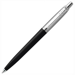 Ручка шариковая PARKER "Jotter Orig Black", корпус черный, детали нержавеющая сталь, синяя, RG0033010 - фото 3026615