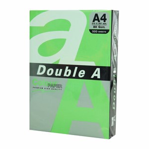 Бумага цветная DOUBLE A, А4, 80 г/м2, 500 л., интенсив, зелёная - фото 3026667