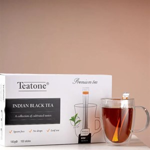 Чай TEATONE черный индийский, 100 стиков по 1,8 г, 1246 - фото 3027174