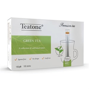 Чай TEATONE зеленый, 100 стиков по 1,8 г, 1241 - фото 3027175