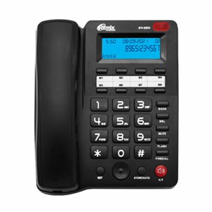 Телефон RITMIX RT-550 black, АОН, спикерфон, память 100 номеров, тональный/импульсный режим, 80001483 - фото 3302703
