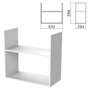 Полка навесная настенная "Бюджет", 632х294х596 мм, белый, 402668-290 - фото 3304391