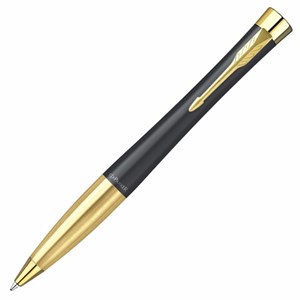 Ручка шариковая PARKER "Urban Twist Black GT", корпус черный, позолоченные детали, синяя, 2143640 - фото 3305515