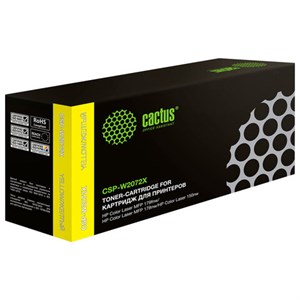 Картридж лазерный CACTUS (CSP-W2072X) для HP Color Laser 150a/150nw/178nw, желтый, ресурс 1300 страниц - фото 3305967