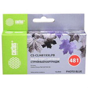 Картридж струйный CACTUS (CS-CLI481XXLPB) для Canon Pixma TS8140, фото синий - фото 3305992
