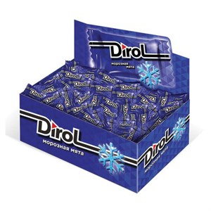 Жевательная резинка DIROL "Морозная мята", 50 мини-упаковок по 2 подушечки, 272 г, 9001397 - фото 3445470