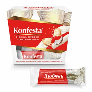 Конфеты KONFESTA со сливочно-кокосовым кремом, вафельные, 150 г - фото 3445472