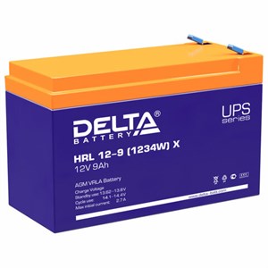 Аккумуляторная батарея для ИБП любых торговых марок, 12 В, 9 Ач, 151х65х94 мм, DELTA, HRL 12-9 (12-34W) X, HRL12-9(1234W)X - фото 3445548