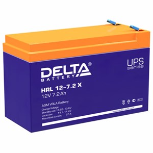 Аккумуляторная батарея для ИБП любых торговых марок, 12 В, 7,2 Ач, 151х65х94 мм, DELTA, HRL 12-7.2 X - фото 3445553