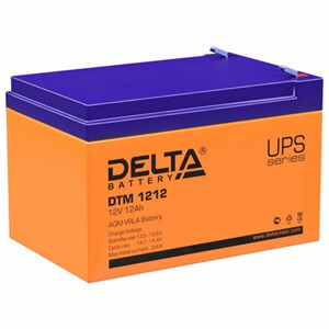 Аккумуляторная батарея для ИБП любых торговых марок, 12 В, 12 Ач, 151х98х95 мм, DELTA, DTM 1212 - фото 3445555