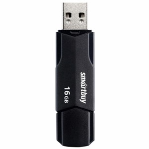 Флеш-диск 16 GB SMARTBUY Clue USB 2.0, черный, SB16GBCLU-K - фото 3445994
