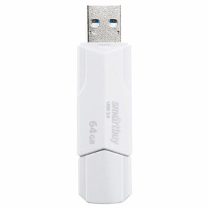 Флеш-диск 64 GB SMARTBUY Clue, USB 2.0, белый, SB64GBCLU-W - фото 3445996