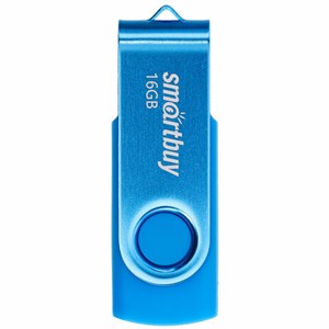Флеш-диск 16 GB SMARTBUY Twist USB 2.0, синий, SB016GB2TWB - фото 3650660