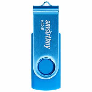 Флеш-диск 64 GB SMARTBUY Twist USB 2.0, синий, SB064GB2TWB - фото 3650713