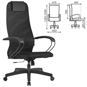 Кресло офисное BRABIX PREMIUM "Ultimate EX-800" пластик, плотная двойная сетка Х2, черное, 532914 - фото 3651462