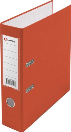 Папка-регистратор Lamark  80 мм оранжевый, металлический уголок - фото 3944197