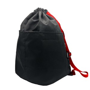 Рюкзак спортивный мешок HEIKKI PACK (ХЕЙКИ), 2 отделенения, увеличенный объем, 40х35 см, черно-красный, 272420 - фото 3946636