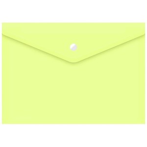 Папка-конверт с кнопкой, "Консул" А4, до 100 листов, матовая, светло-желтая, 0,15 мм - фото 4037661